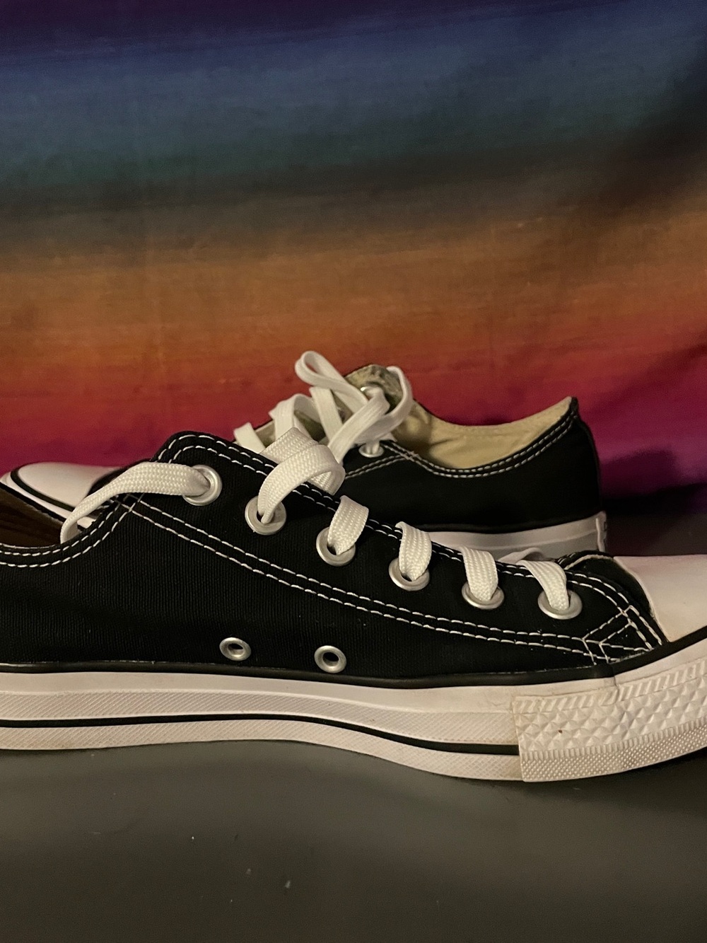 Converse Chuck Taylor All Star Black Low Top Canvas Sneakers Unisex M7 W9 - Picture 2 of 12